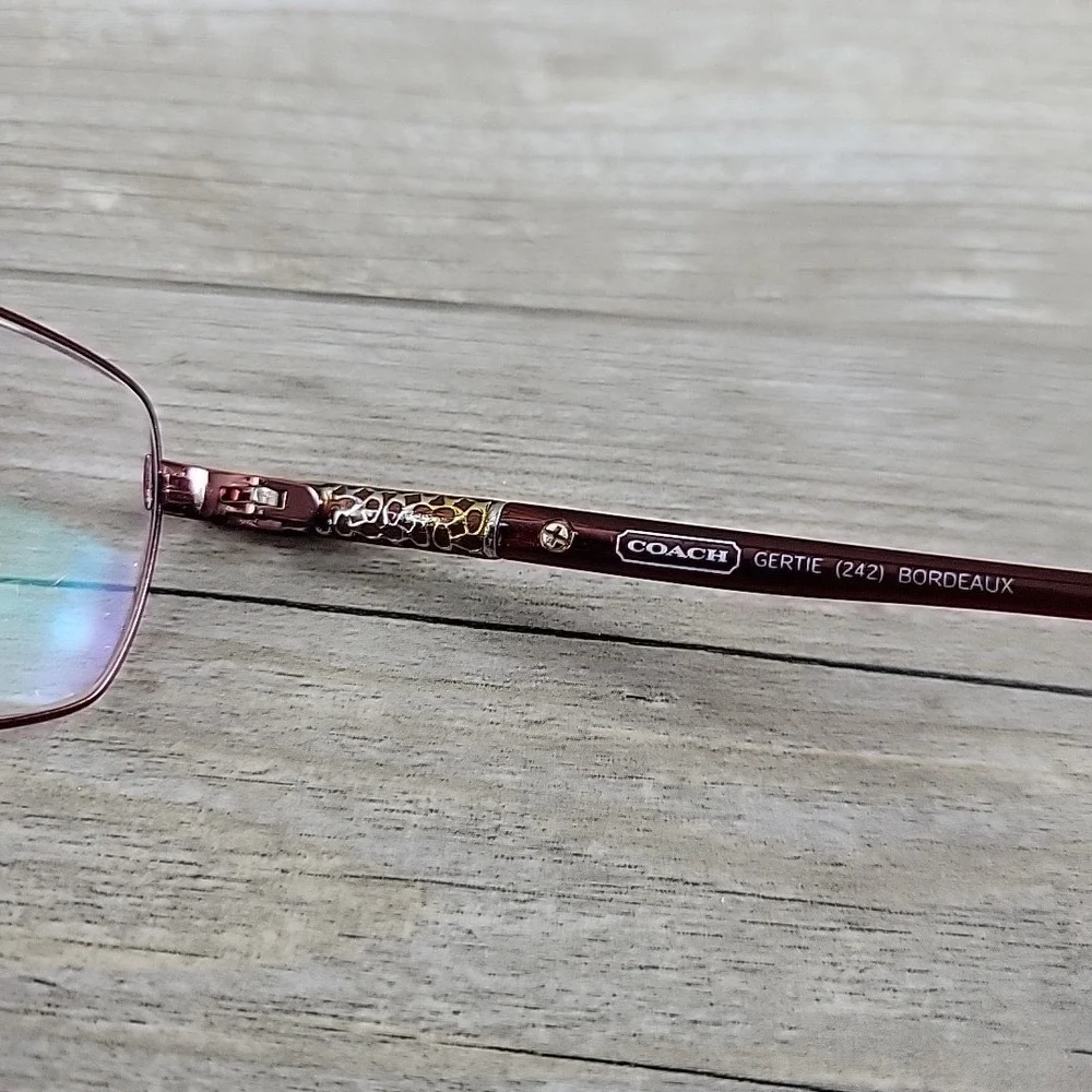 Coach Eyeglasses FRAMES ONLY‎ Womens Red Gertie 242 Bordeaux 53-16-135